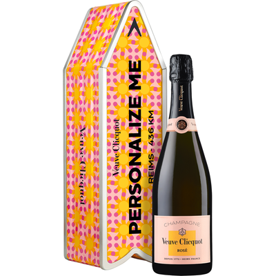 VEUVE CLICQUOT ARROW PERSONALIZE ME ROSÉ SUN PATTERN BY YINKA ILORI