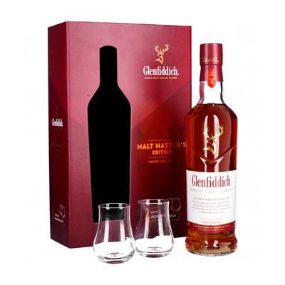 COFFRET GLENFIDDICH MALT MASTER+2 VERRES