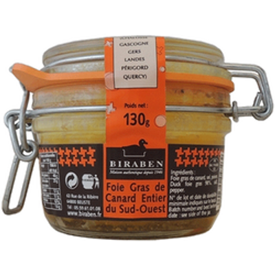 Foie Gras de Canard entier Biraben 130gr