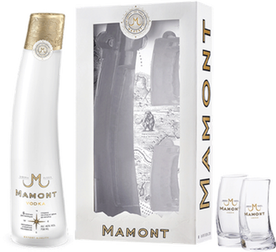 Vodka Mamont Coffret 2 verres Siberie Russe