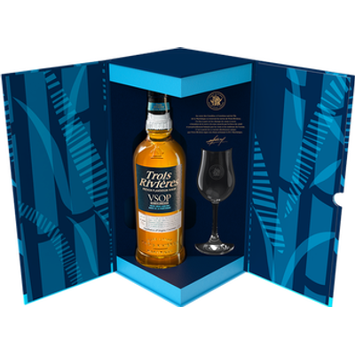 COFFRET RHUM TROIS RIVIÈRES VSOP 40° + 1 VERRE