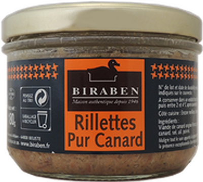 RILLETTE PUR CANARD 180GR