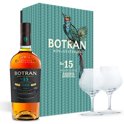 RON BOTRAN N°15  - in mooie geschenkdoos met 2 glazen