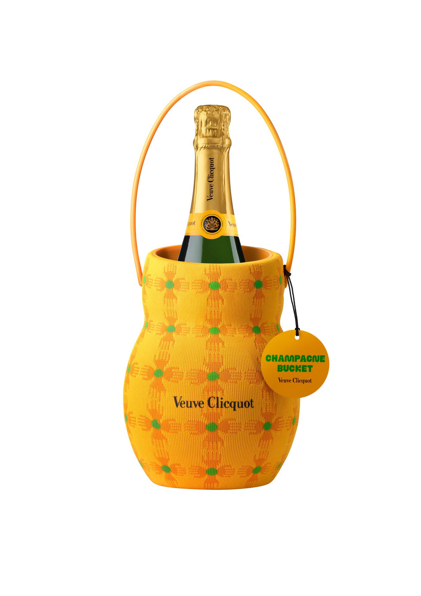 VEUVE CLICQUOT HOLDER YELLOW LABEL SUN PATTERN BY YINKA ILORI