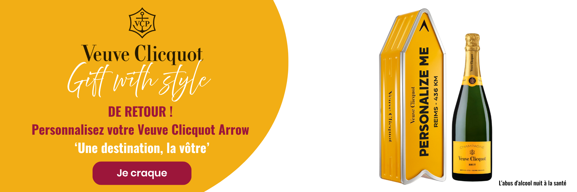 VEUVE CLICQUOT ARROW CHAMPAGNE PERSONALIZE ME