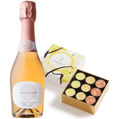 Coffret Élégance Rosée & Chocolats Demi French Bloom Rosé & Chocolats Pierre Marcolini
