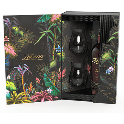 COFFRET RON ZACAPA EDICION NEGRA + 2 VERRES