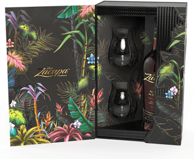 COFFRET RON ZACAPA EDICION NEGRA + 2 VERRES