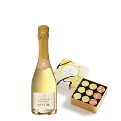 Coffret Destination Vanille & Bulles Demi Blanc de Blancs Nicolas & Chocolats Pierre Marcolini