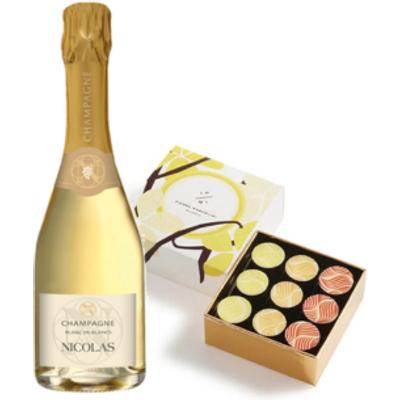 Coffret Destination Vanille & Bulles Demi Blanc de Blancs Nicolas & Chocolats Pierre Marcolini