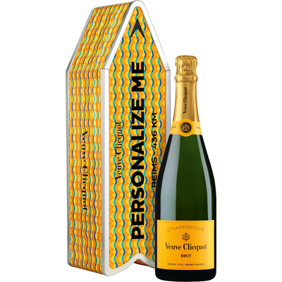 VEUVE CLICQUOT ARROW PERSONALIZE ME YELLOW LABEL SUN PATTERN BY YINKA ILORI