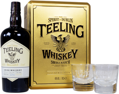COFFRET IRISH WHISKY TEELING + 2 VERRES