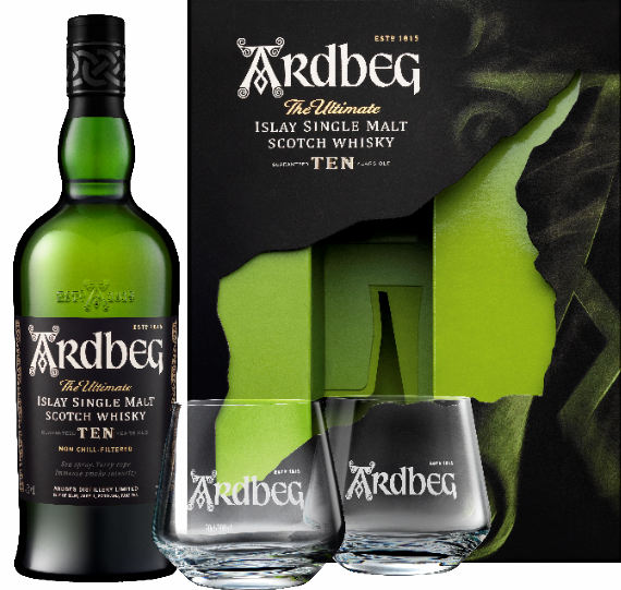 Ardbeg 10 Ans Coffret 2 verres