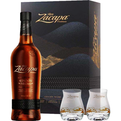 RON ZACAPA EDICION NEGRA - geschenkdoos met 2 glazen